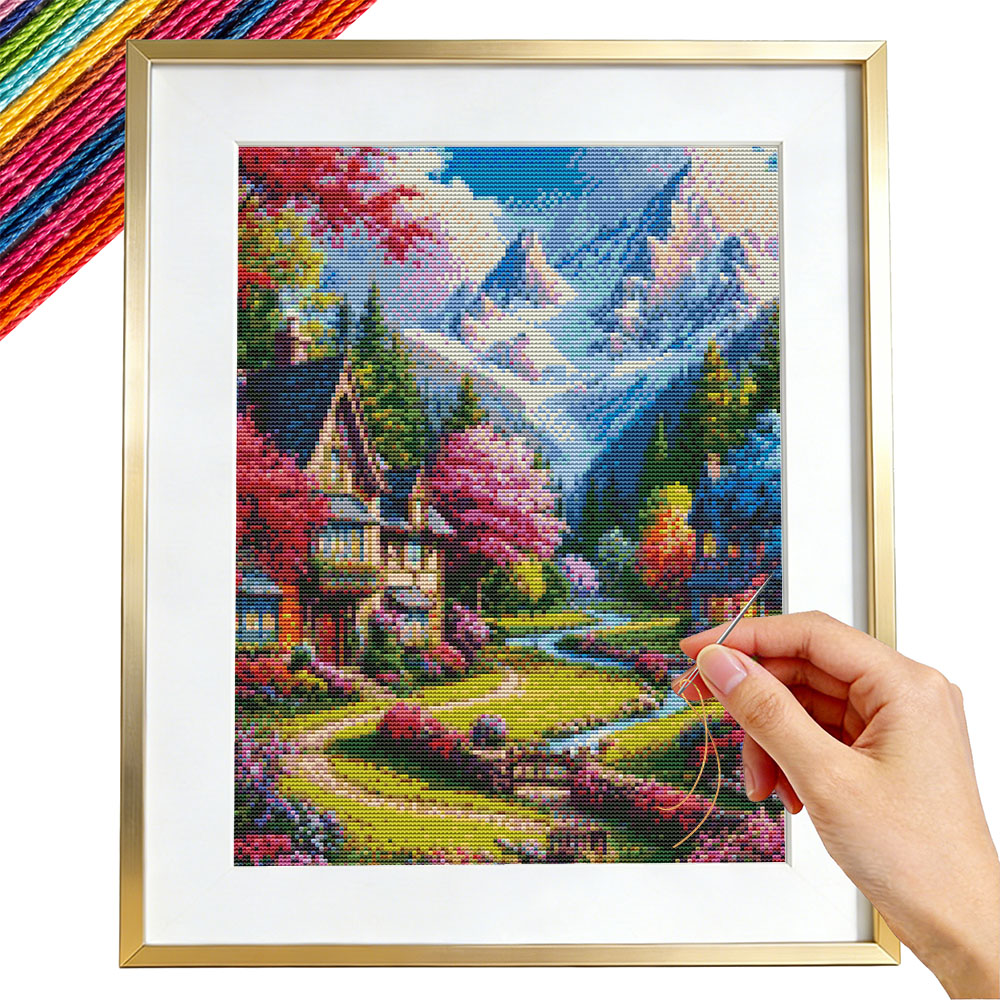 Embroidery Guide Paper - Kit de Bordado Paisagem de Casa: