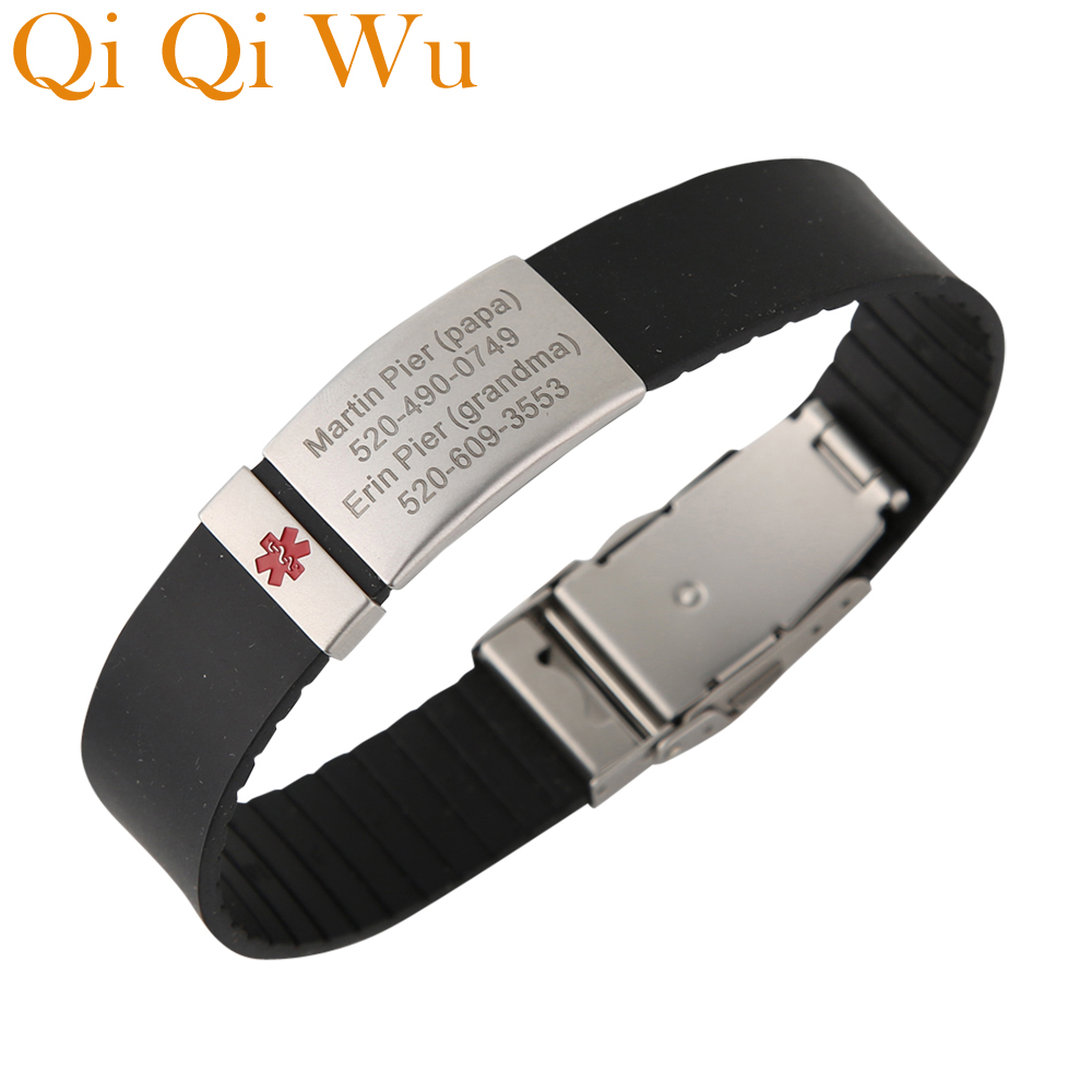 Embroidery Writing - Pulseira Médica Personalizada com Gravação para