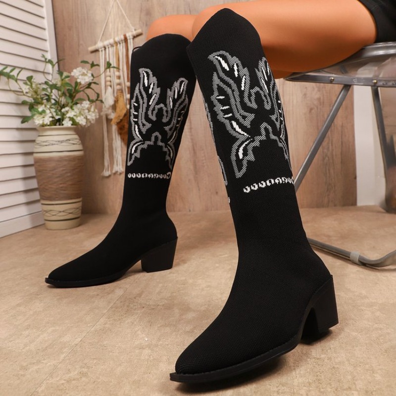 Botas Western Femininas de Sal - Embroidery Fabric avaliação e preço