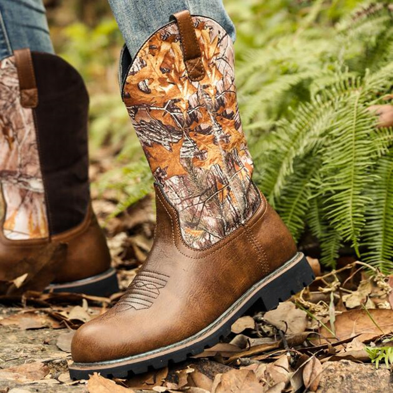 Botas de cowboy masculinas gót - Embroidery Design avaliação e preço