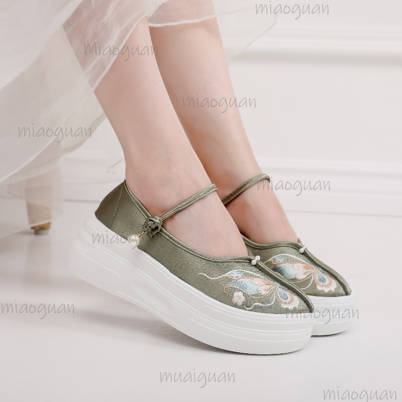 Sapatos Femininos Estilo Chinê - Embroidery Fabric avaliação e preço
