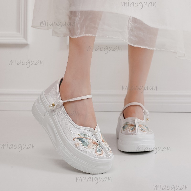 Sapatos Femininos Estilo Chinê - Embroidery Fabric avaliação e preço
