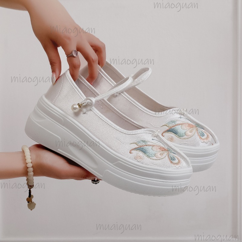 Sapatos Femininos Estilo Chinê - Embroidery Fabric avaliação e preço