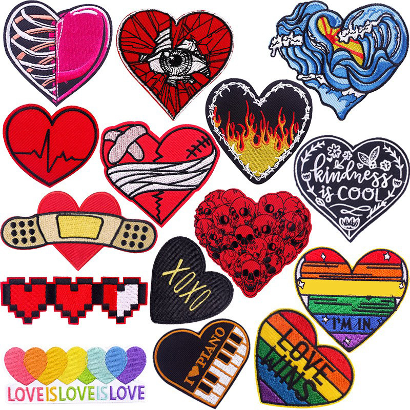 Designer punk amor coração fer - Embroidery Design Love avaliação e preço