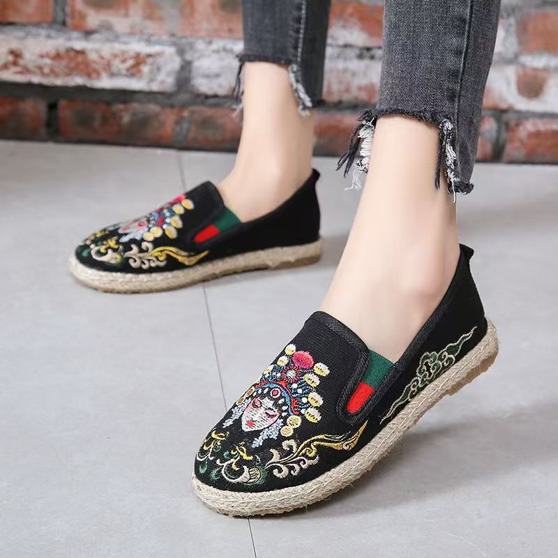 Sapatos femininos de tecido bo - Embroidery Fabric avaliação e preço