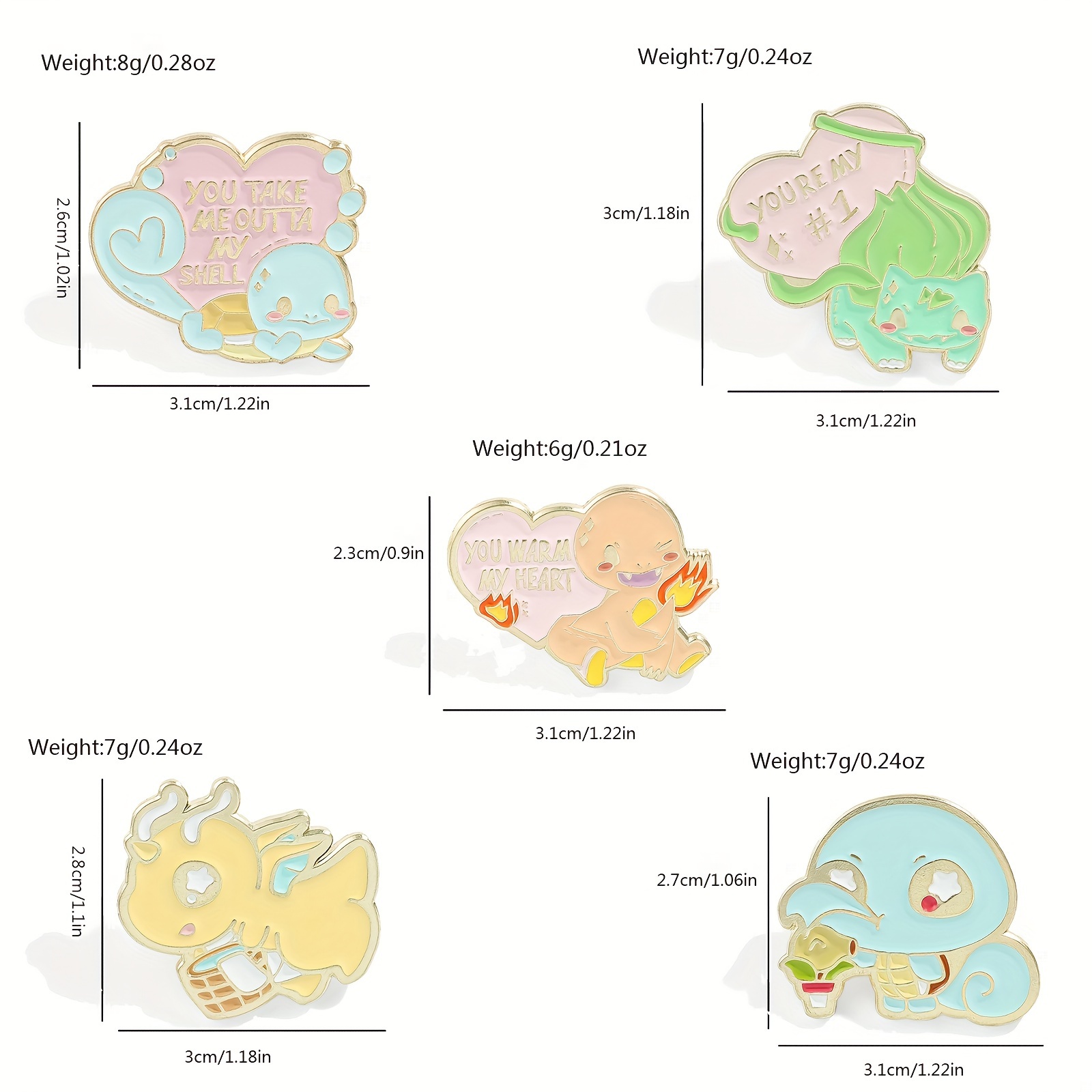 5 Peças Broche de Anime Fofo,  - Embroidery Garment avaliação e preço