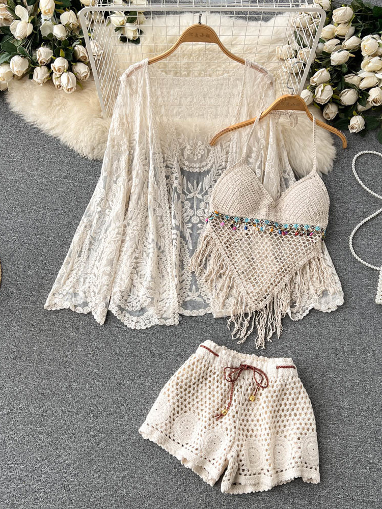 Conjunto de Verão Novo para Mu - Embroidery Cardigan avaliação e preço