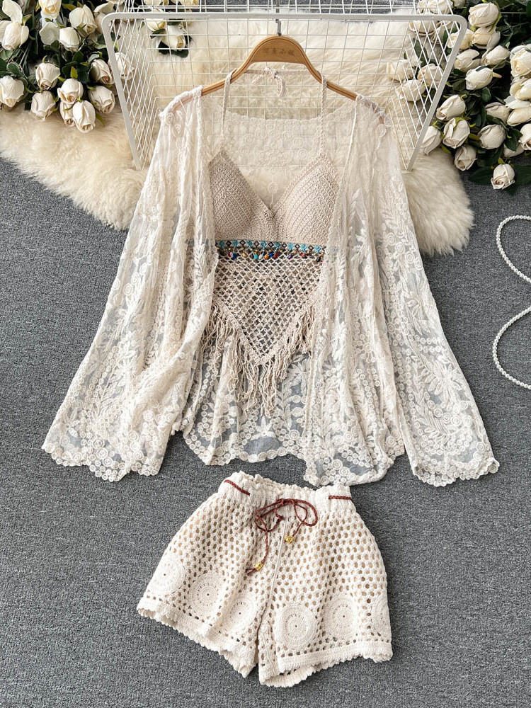 Conjunto de Verão Novo para Mu - Embroidery Cardigan avaliação e preço