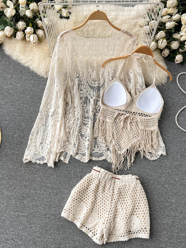 Conjunto de Verão Novo para Mu - Embroidery Cardigan avaliação e preço