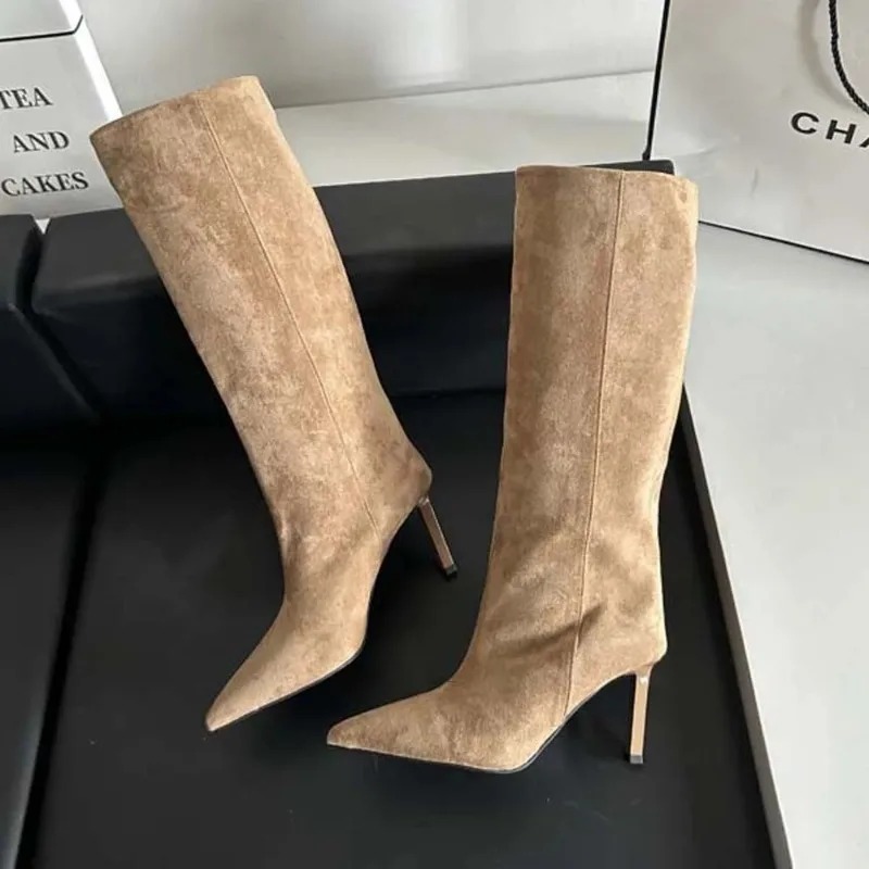 Mulheres de luxo botas longas  - Embroidery Design avaliação e preço