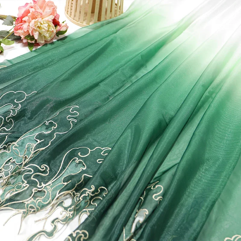 Tecido Gradiente de Folha de L - Embroidery Fabric avaliação e preço
