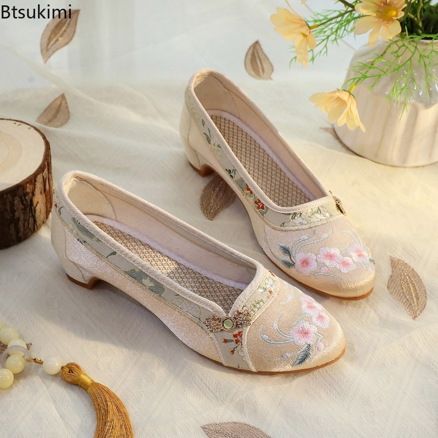 Novos Sapatos Femininos 2026:  - Embroidery Fabric avaliação e preço
