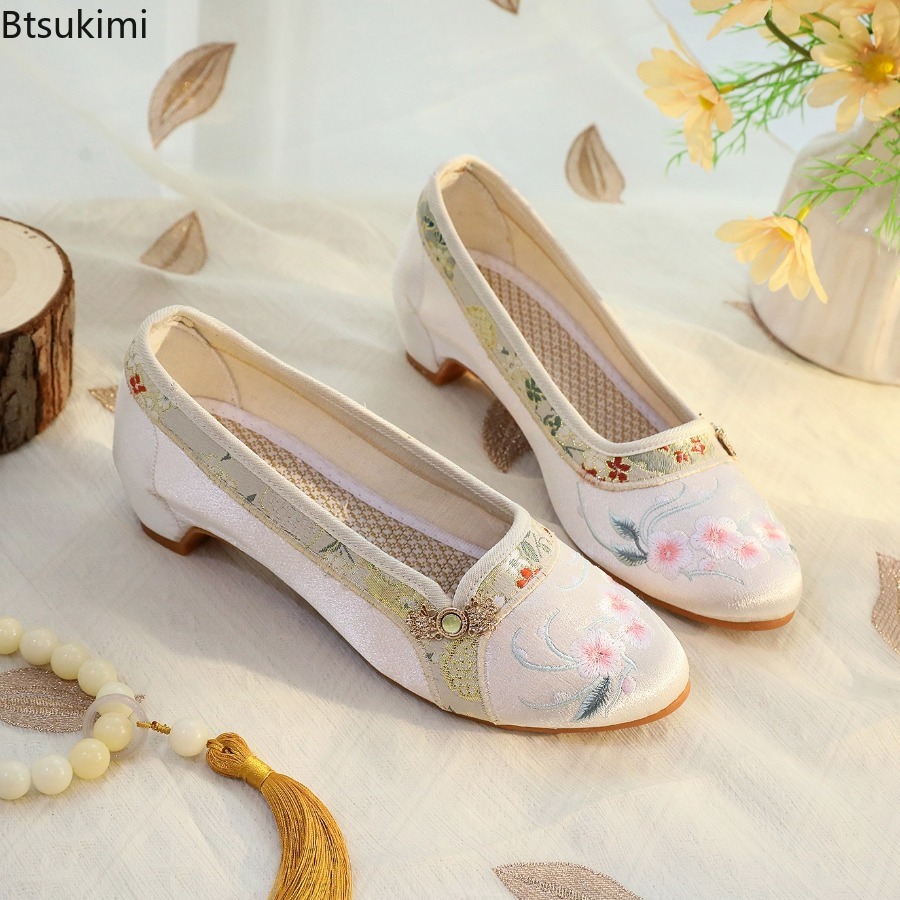 Novos Sapatos Femininos 2026:  - Embroidery Fabric avaliação e preço