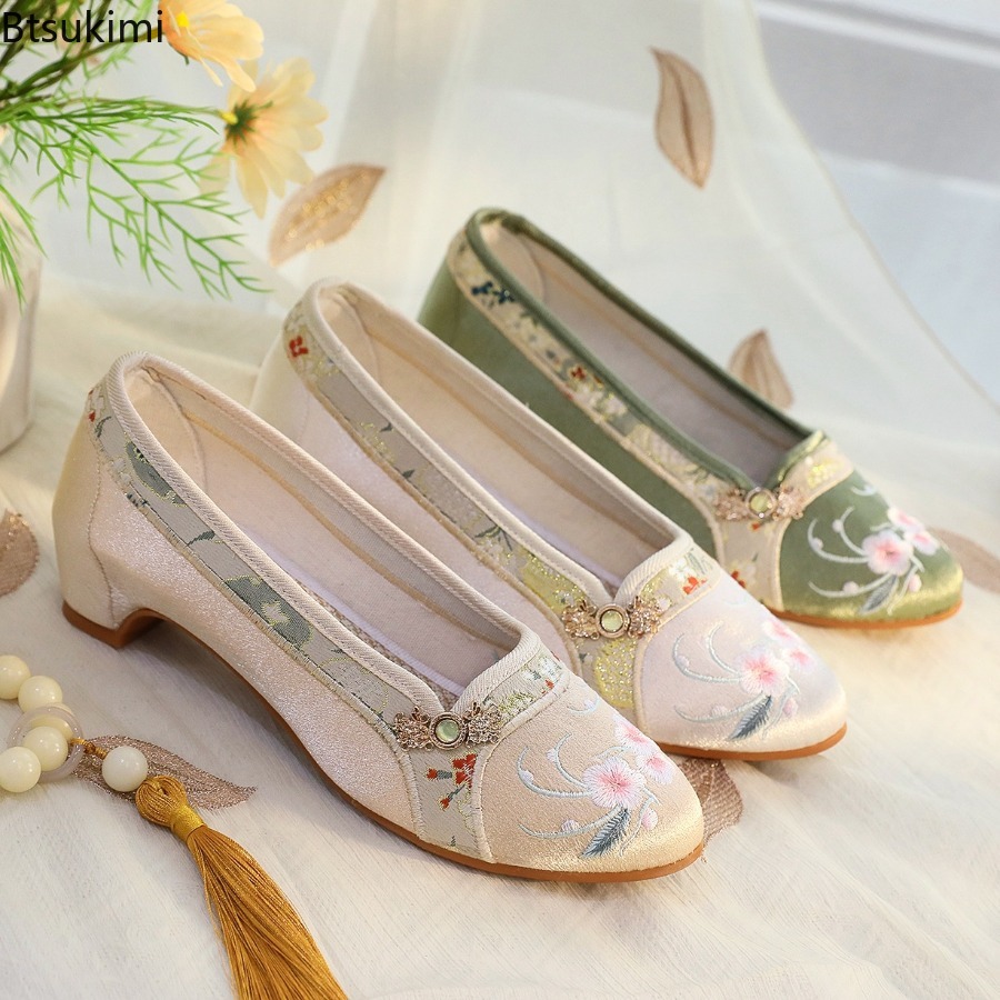 Novos Sapatos Femininos 2026:  - Embroidery Fabric avaliação e preço