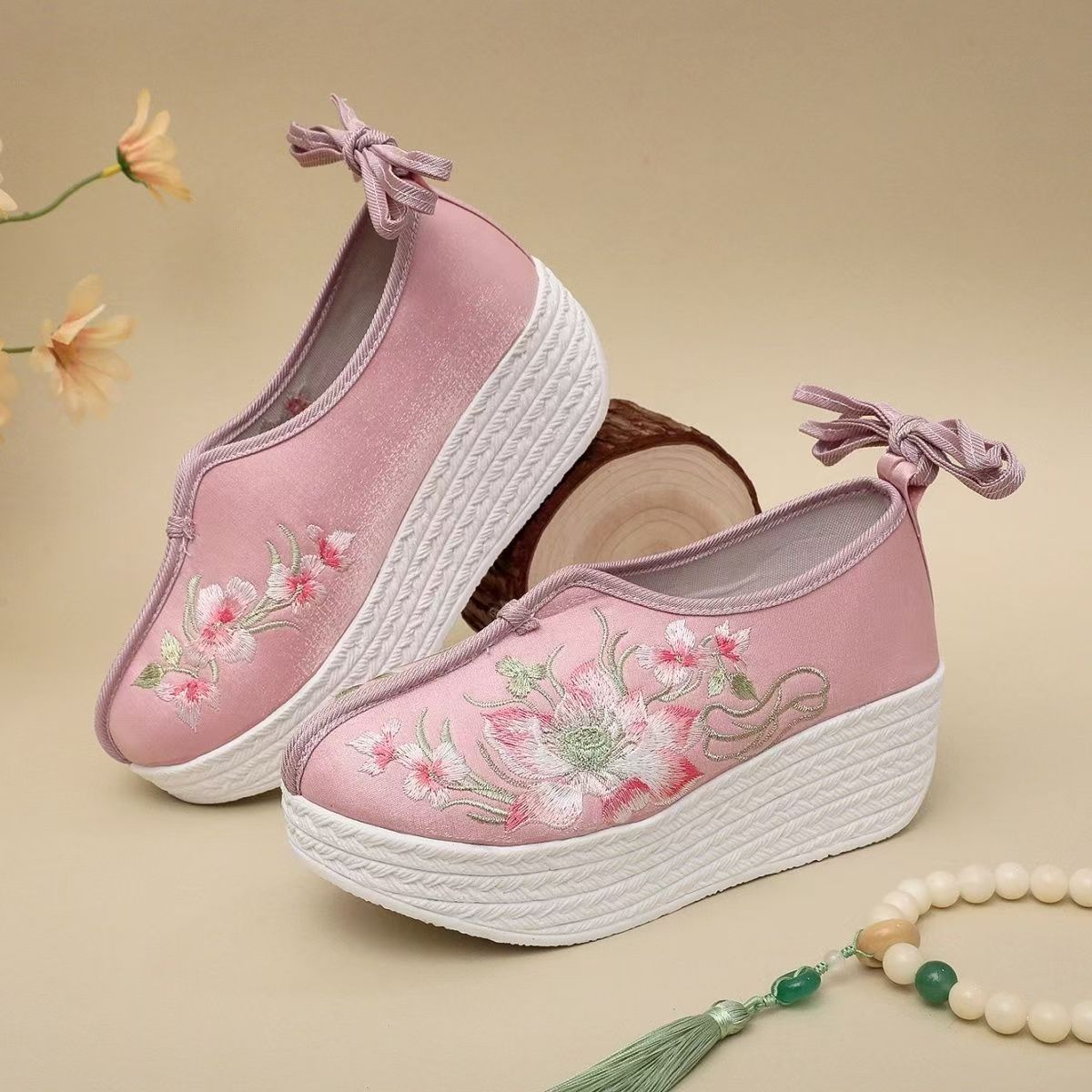Sapatos Femininos de Estilo Ét - Embroidery Fabric avaliação e preço
