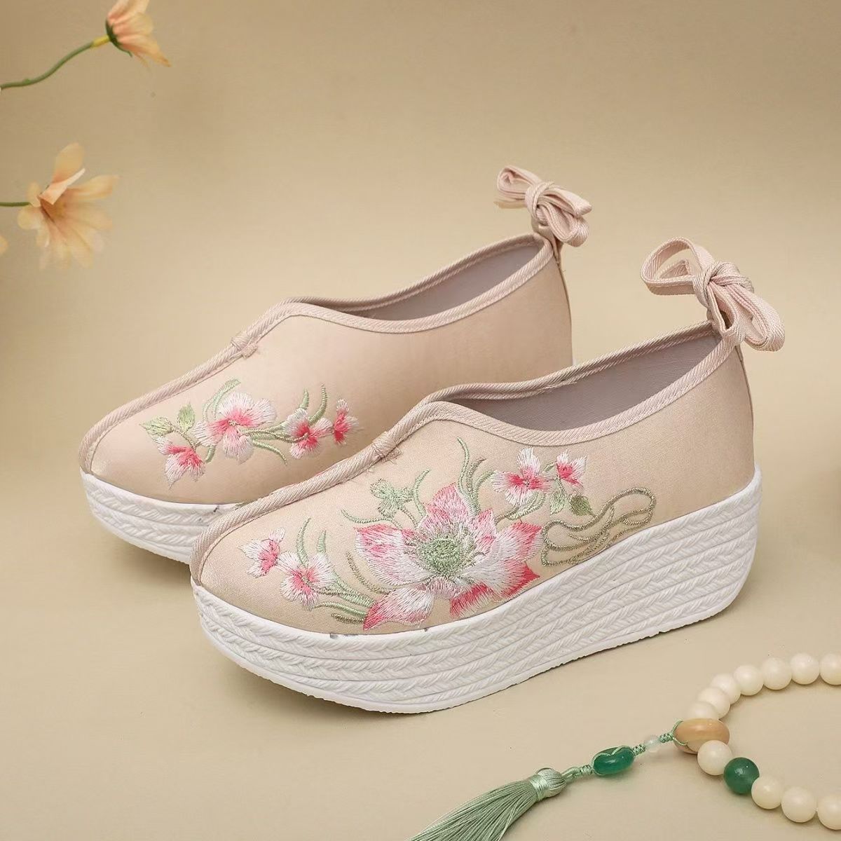 Sapatos Femininos de Estilo Ét - Embroidery Fabric avaliação e preço