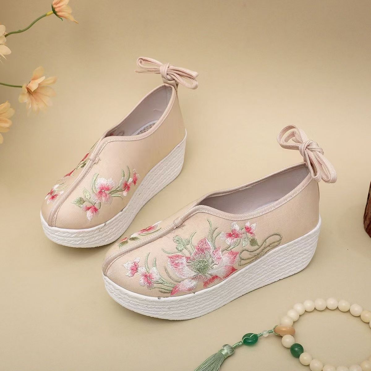 Sapatos Femininos de Estilo Ét - Embroidery Fabric avaliação e preço