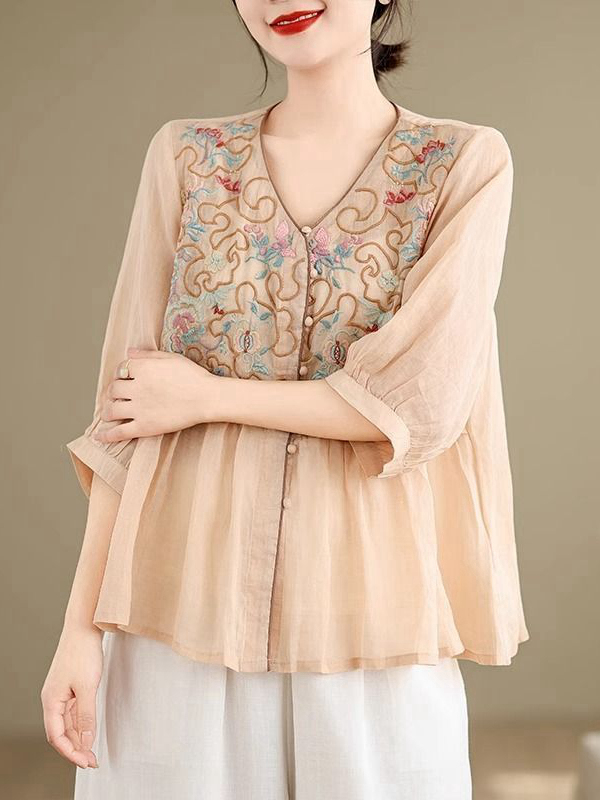 Novo Cardigã Feminino de Verão - Embroidery Cardigan avaliação e preço