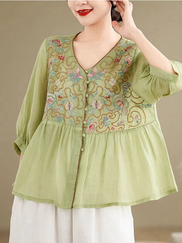 Novo Cardigã Feminino de Verão - Embroidery Cardigan avaliação e preço