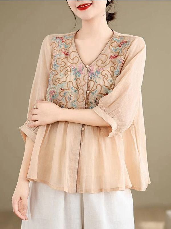 Novo Cardigã Feminino de Verão - Embroidery Cardigan avaliação e preço