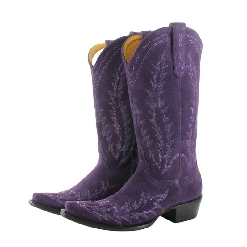 Bota Feminina Country de Couro - Embroidery Design avaliação e preço