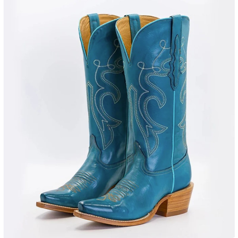 Bota Feminina Country de Couro - Embroidery Design avaliação e preço