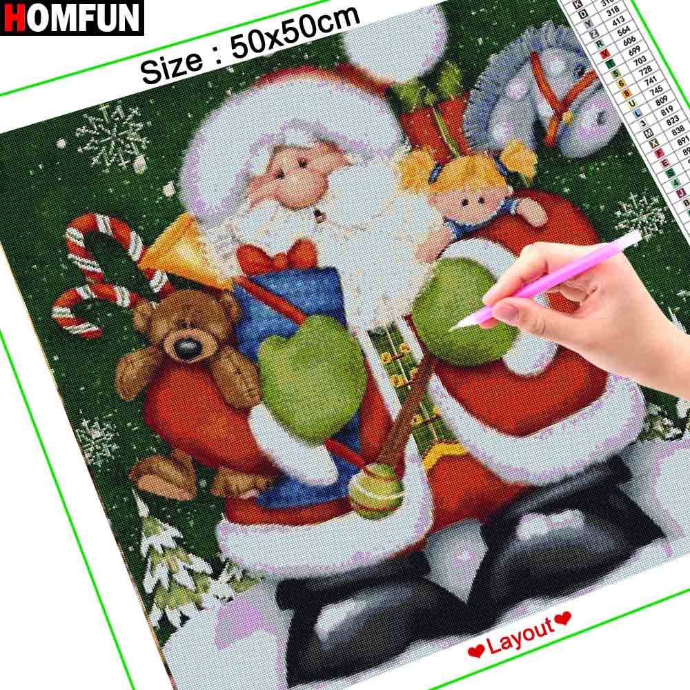 Homfun pintura diamante quadra - Embroidery Roll Pattern avaliação e preço