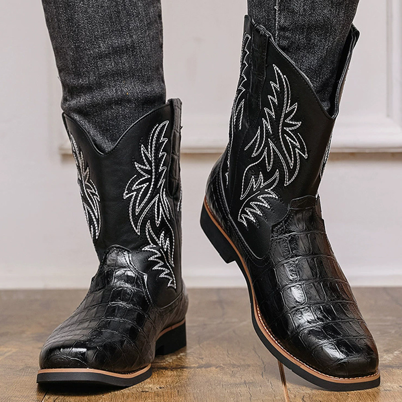Botas Masculinas de Cowboy Oci - Embroidery Fabric avaliação e preço