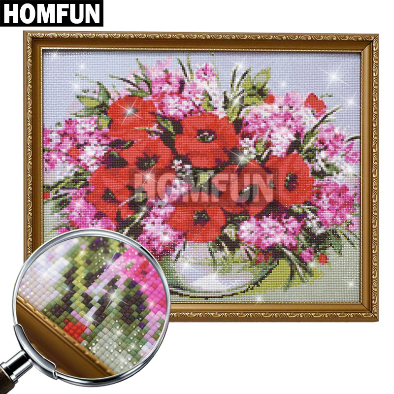 Homfun diamante completo borda - Embroidery Roll Pattern avaliação e preço