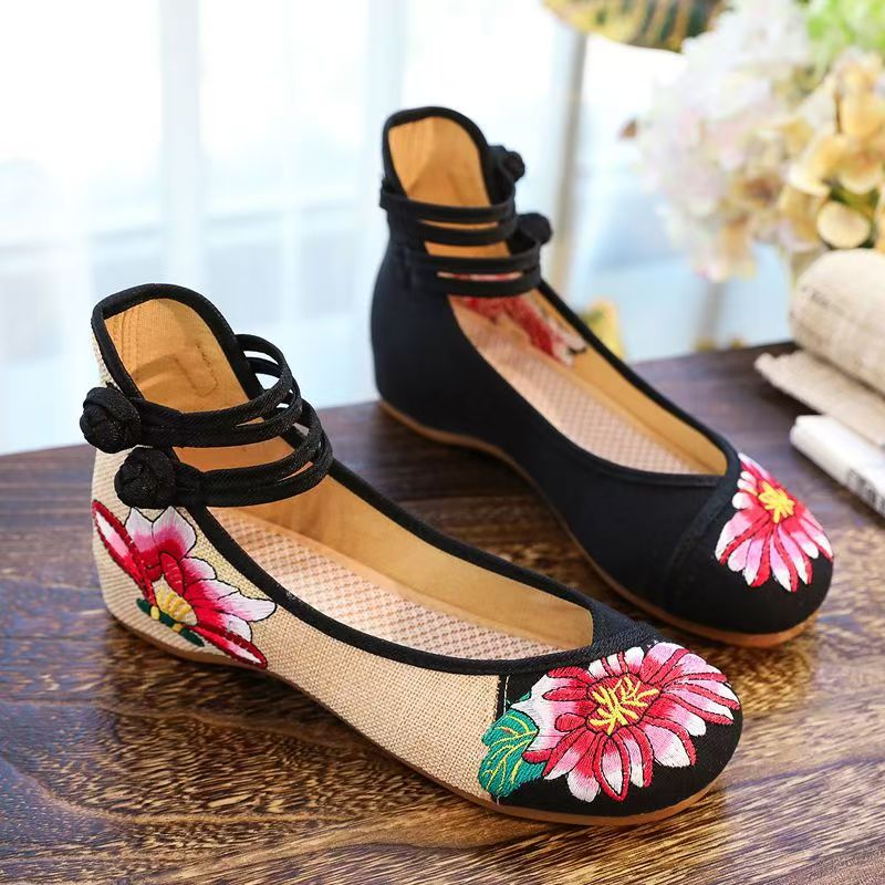 Sapatos Femininos de Tecido Bo - Embroidery Fabric avaliação e preço