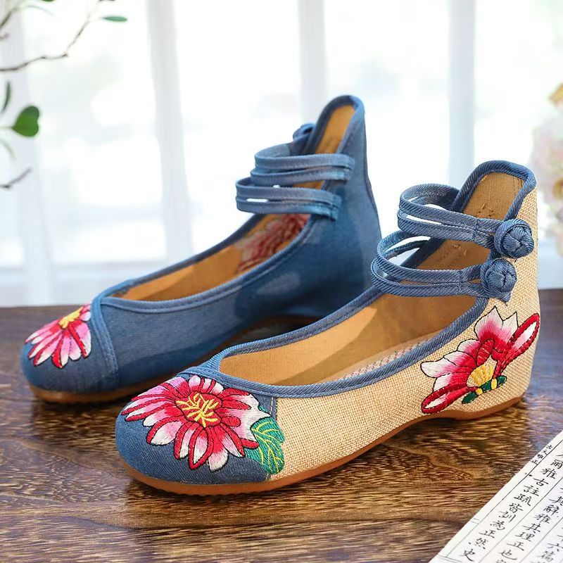 Sapatos Femininos de Tecido Bo - Embroidery Fabric avaliação e preço