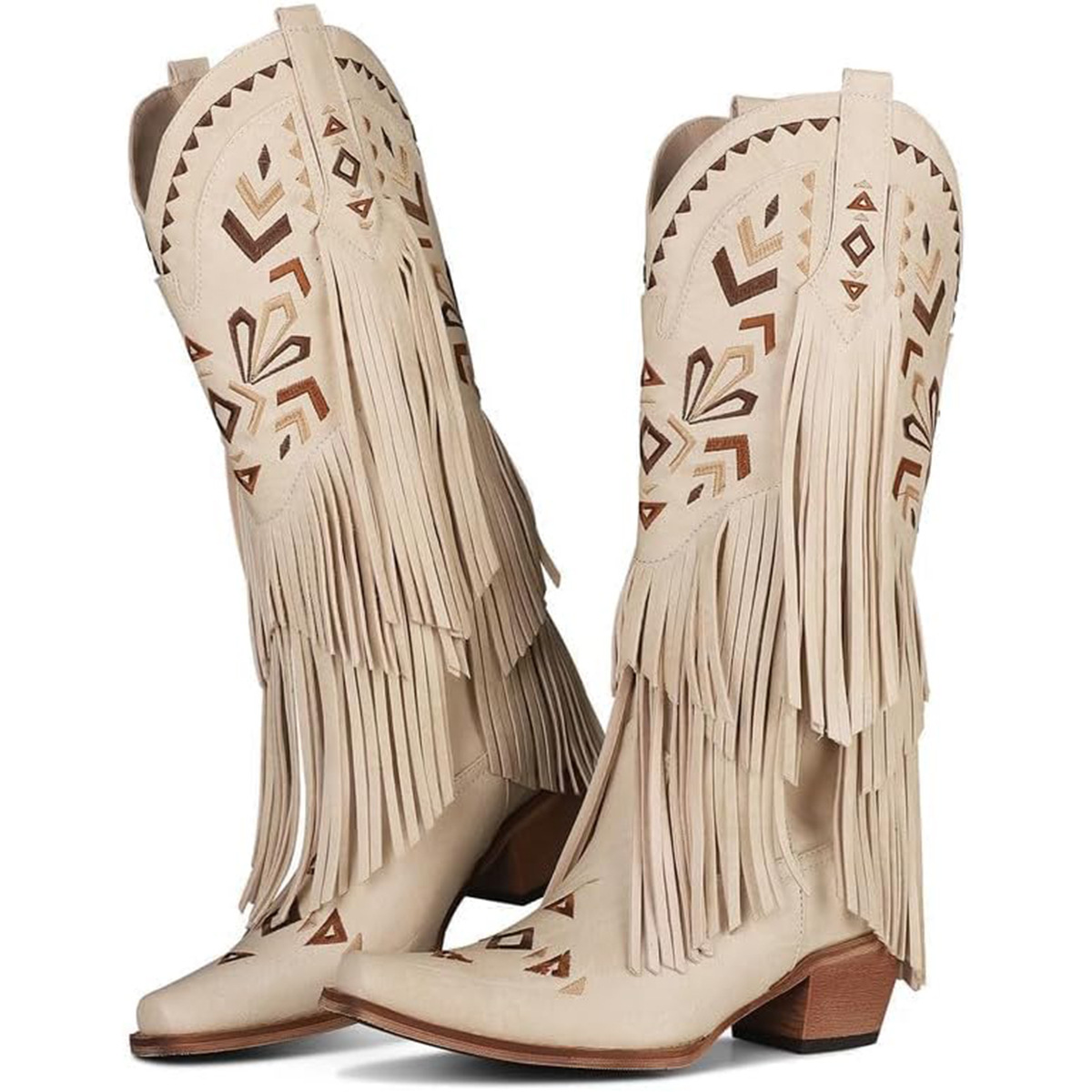 Botas Femininas de Cano Médio  - Embroidery Design avaliação e preço